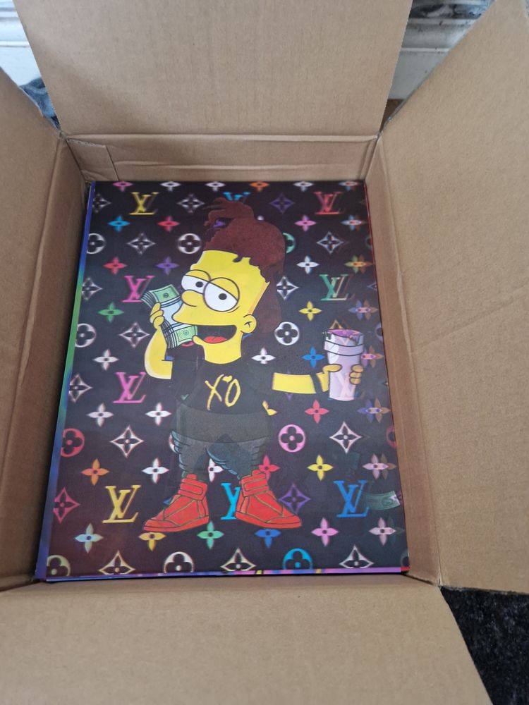 Character Supreme Louis Vuitton ft Bart Simpson 3 in 1 lenticular 3D poster product image
