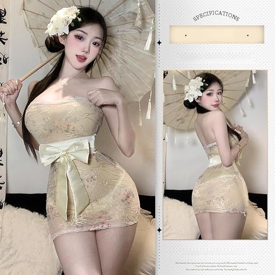 Strapless Mini Dress With Bow image 5