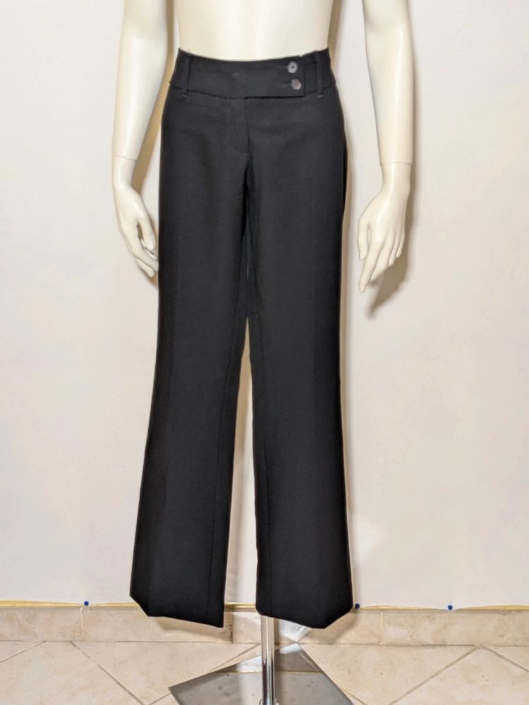 Pantaloni Neri Benetton Eleganti a Gamba Larga / Bootcut - Taglia 42 IT