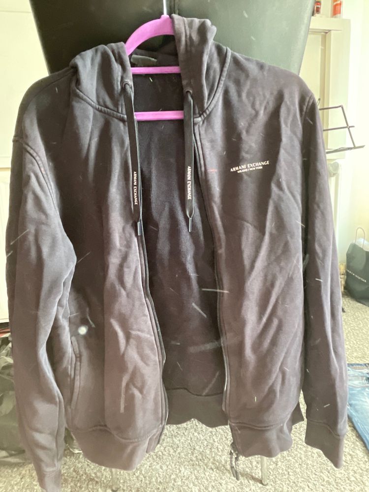 Armani Exchange Armani Exchange Black Zip-Up Hoodie product image