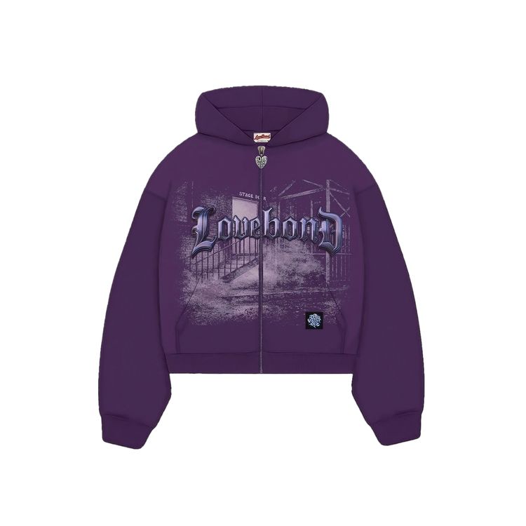 LoveBond Purple Rain Zip Hoodie