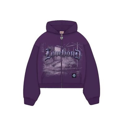 LoveBond Purple Rain Zip Hoodie