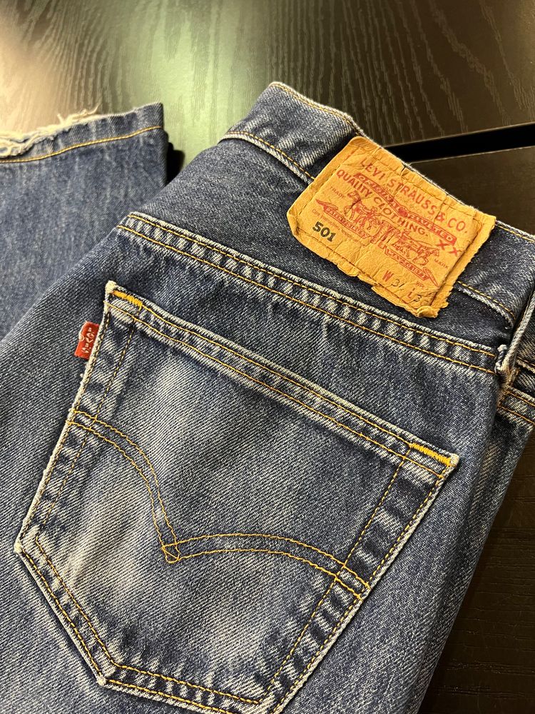 Immagine di Levi'S 501 Blue Denim Jeans anni 90 3