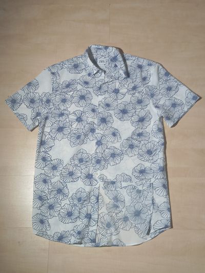 Zara Floral Short Sleeve Shirt