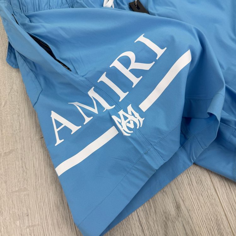 Amiri Men’s Baby Blue Swim Shorts 7