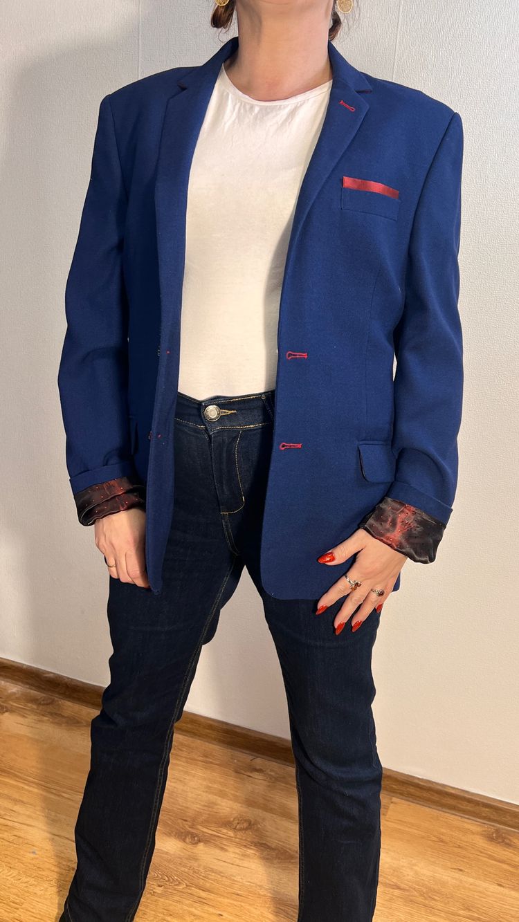 Blue Blazer Jacket   Victorio marynarka niebieska r.38/40 smart casual blazer imagen 3
