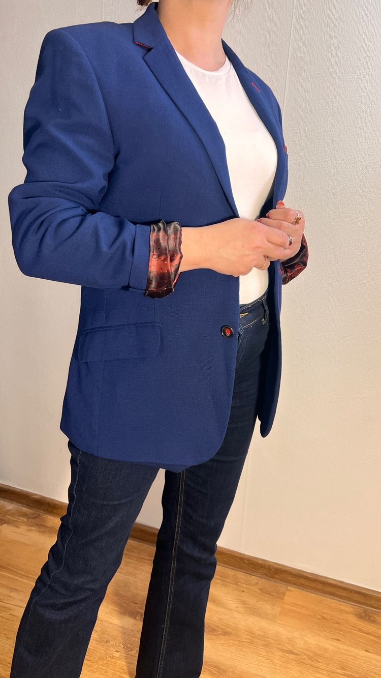Blue Blazer Jacket   Victorio marynarka niebieska r.38/40 smart casual blazer