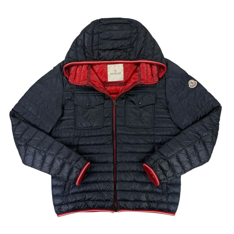 Moncler Men’s Navy / Red Clovis Jacket - Size 3 image 1