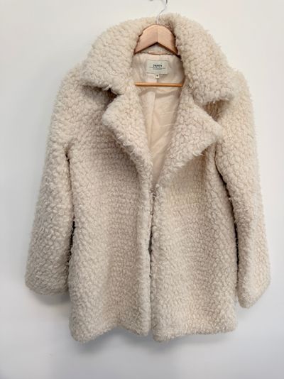 Papaya Weekend Cream Faux Fur Coat