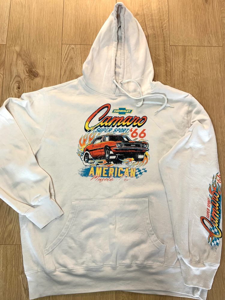 GM Camaro Super Sport '66 White Hoodie - Size LG