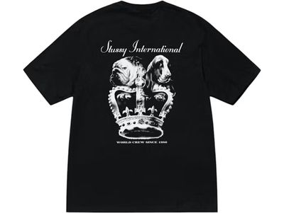 Stussy Dog Crown Tee Black