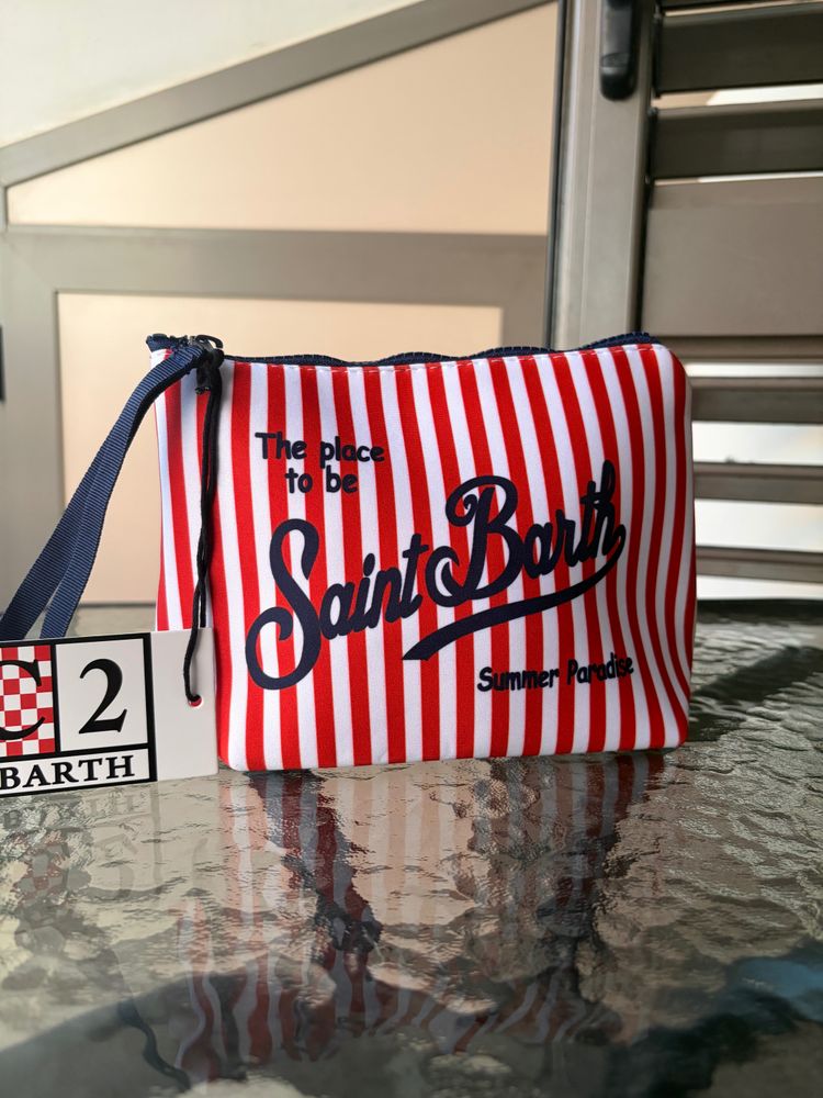 Mc2 Saint Barth Striped Pouch Bag imagen 2