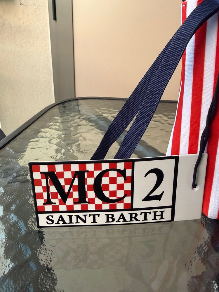 Mc2 Saint Barth Striped Pouch Bag imagen 4