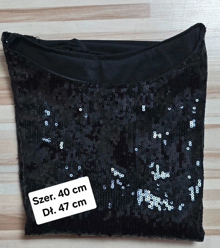 Black Sequin Sleeveless Top imagen 2