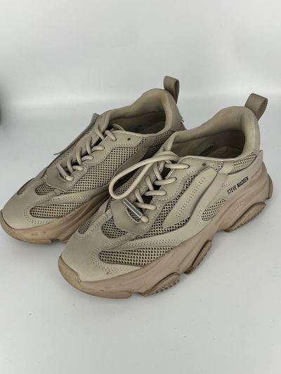 Steve Madden Beige Mesh Sneakers