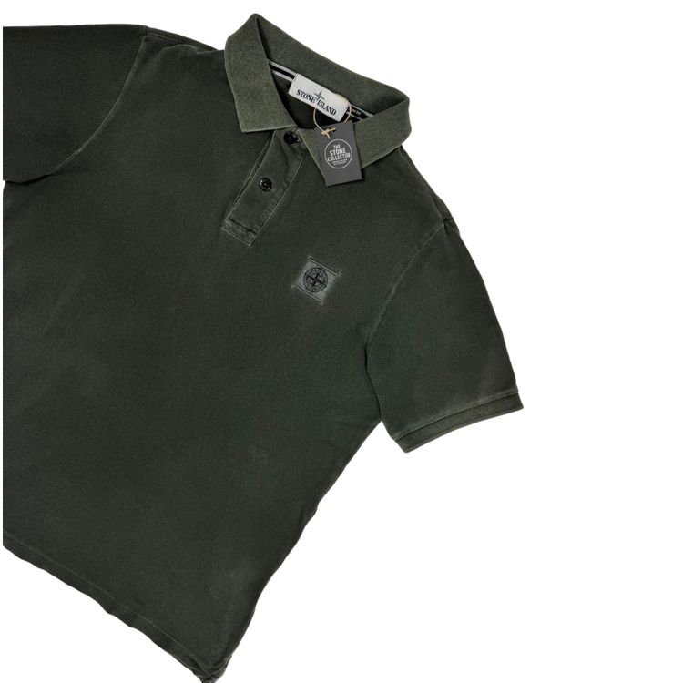 Polo Stone Island Verde oscuro manga corta - talla M imagen 2