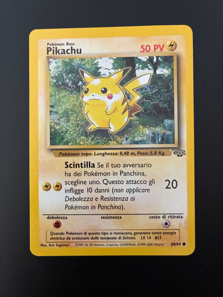Pokémon Jungle ITA Pikachu Card