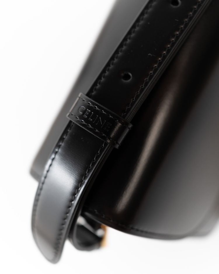 Celine Borsa Triomphe Classique Pelle di Vitello Lucida Nera — Pre-owned Autentica image 10