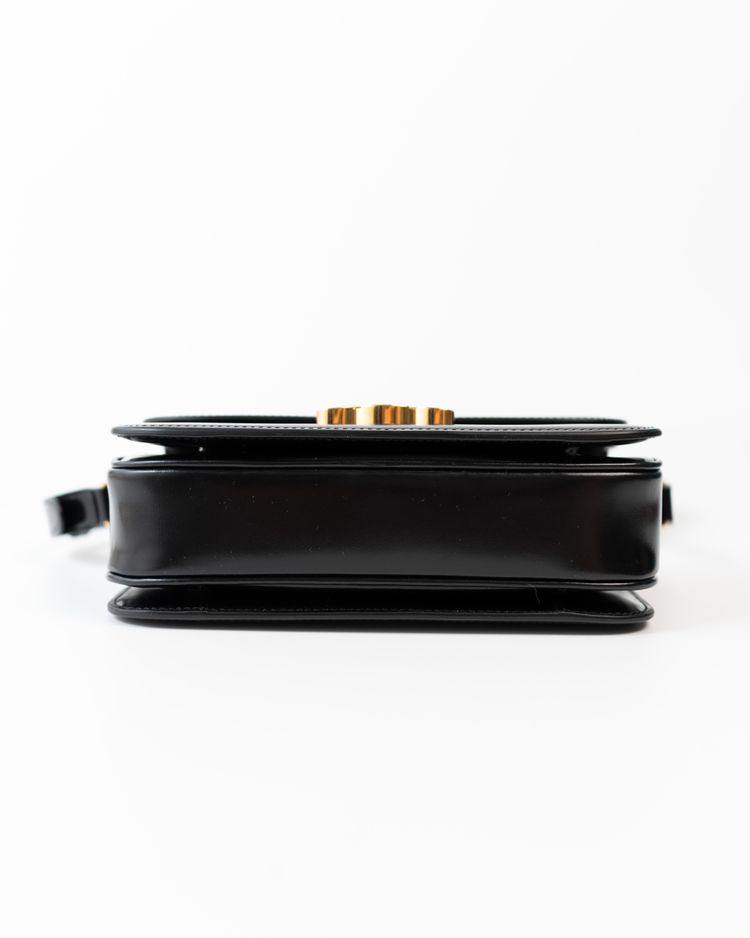 Celine Borsa Triomphe Classique Pelle di Vitello Lucida Nera — Pre-owned Autentica image 8