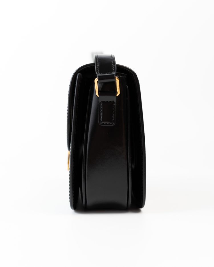 Celine Borsa Triomphe Classique Pelle di Vitello Lucida Nera — Pre-owned Autentica image 4