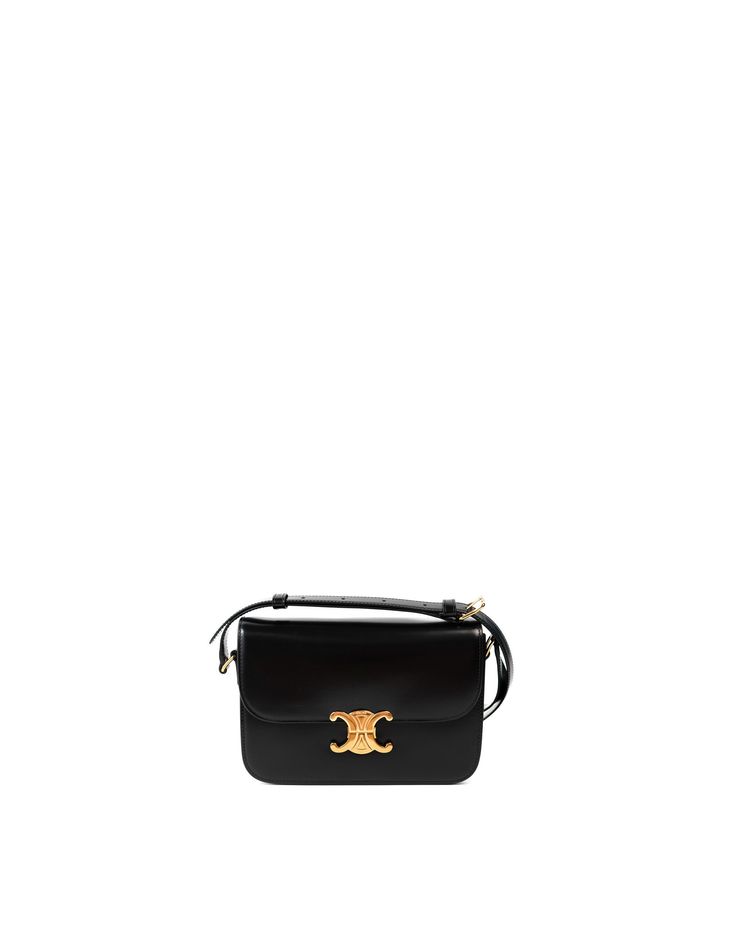 Celine Borsa Triomphe Classique Pelle di Vitello Lucida Nera — Pre-owned Autentica image 1