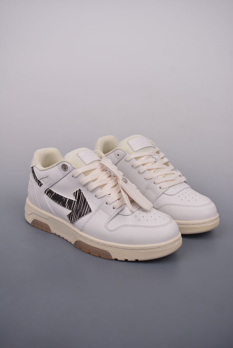 Off-White White Sneakers With Black Arrow Logo