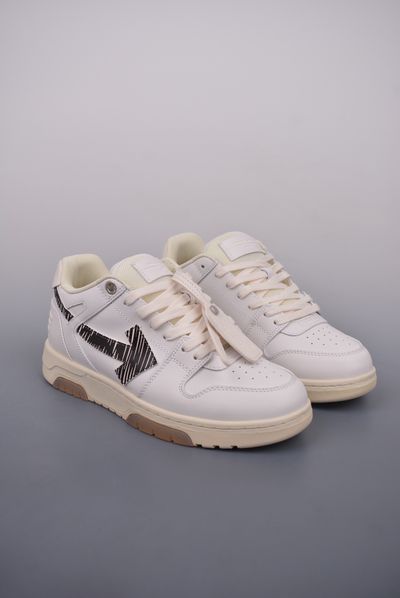 Off-White White Sneakers With Black Arrow Logo