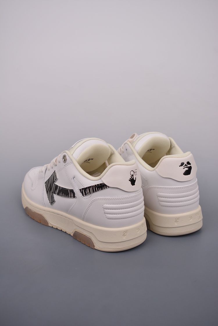 Off-White White Sneakers With Black Arrow Logo image 3
