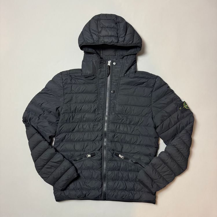 Stone Island Black Loom Woven Down Chambers Stretch Nylon-Tc Jacket - Medium
