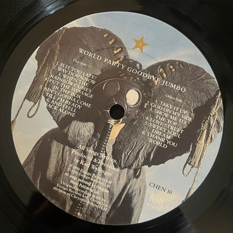 World Party Goodbye Jumbo Vinyl Record 7