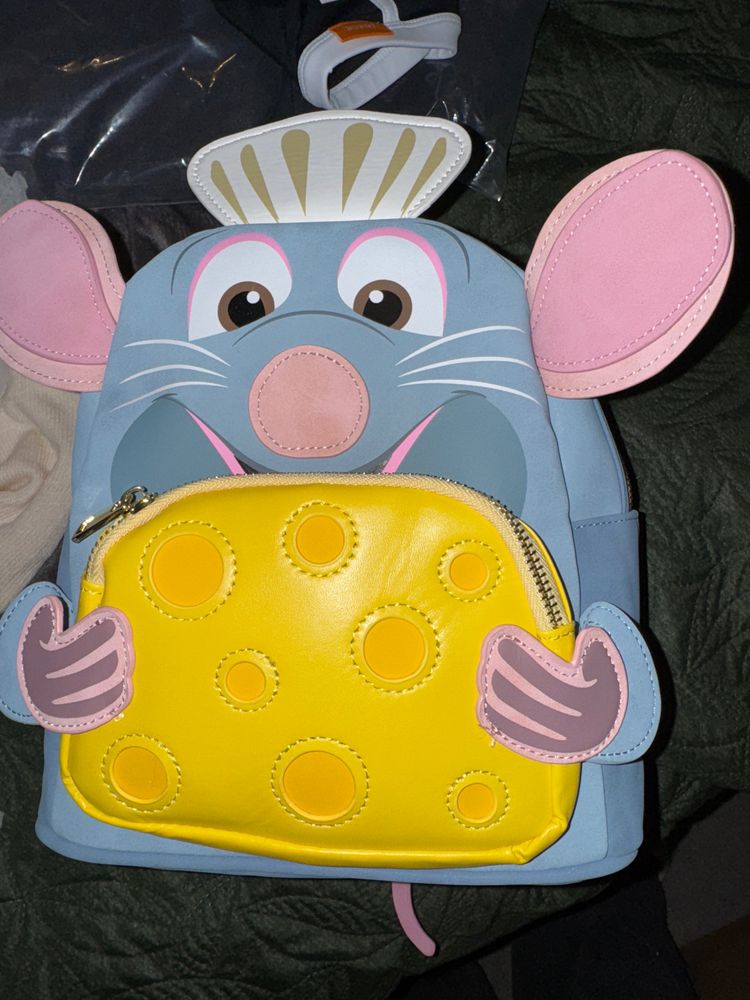 Ratatouille Mouse-Themed Backpack With Cheese Pouch