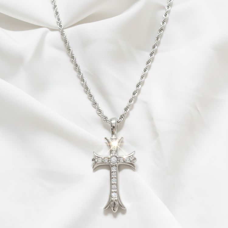 Collana Con Croce Elegante 4