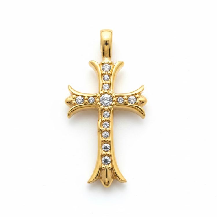 Collana Con Croce Elegante 3