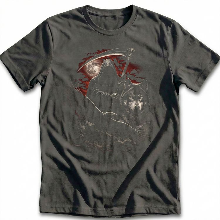 Reaper Wolf Raven Red T-Shirt 2