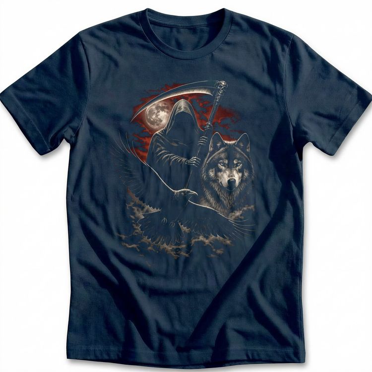 Reaper Wolf Raven Red T-Shirt