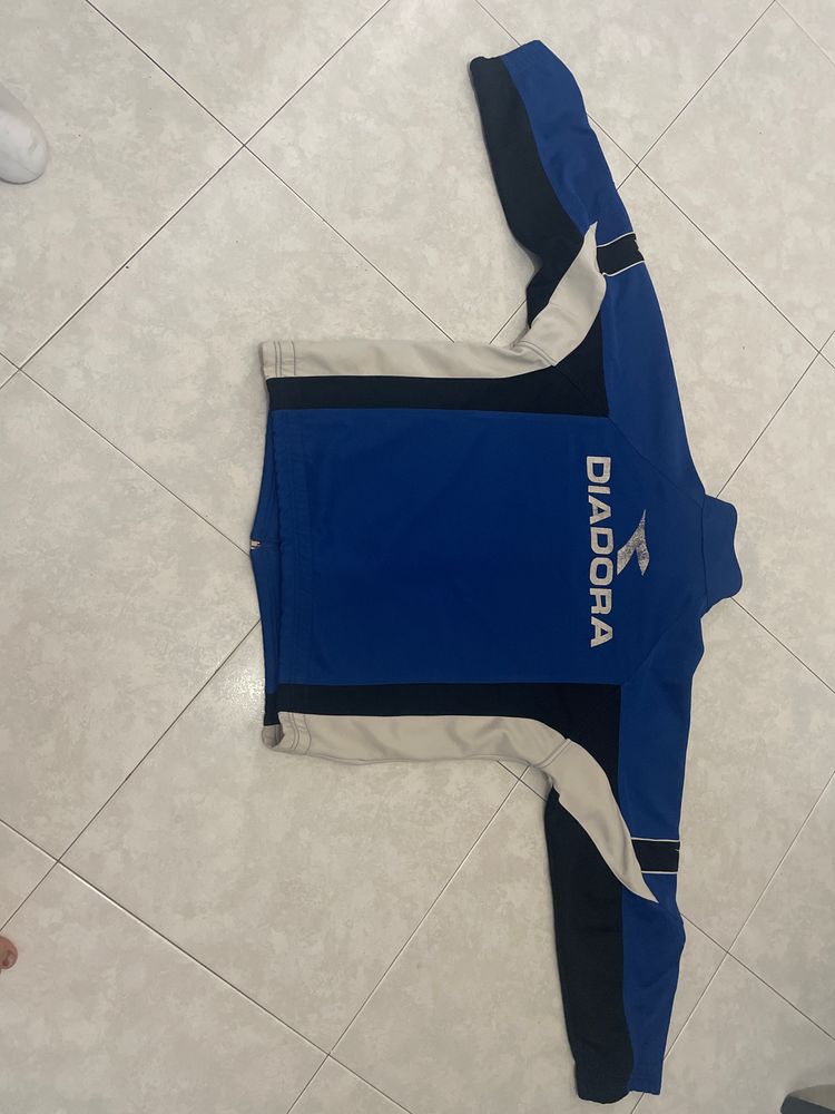 Blue And White Zip-Up Jacket image 4
