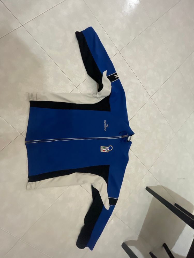 Blue And White Zip-Up Jacket image 3