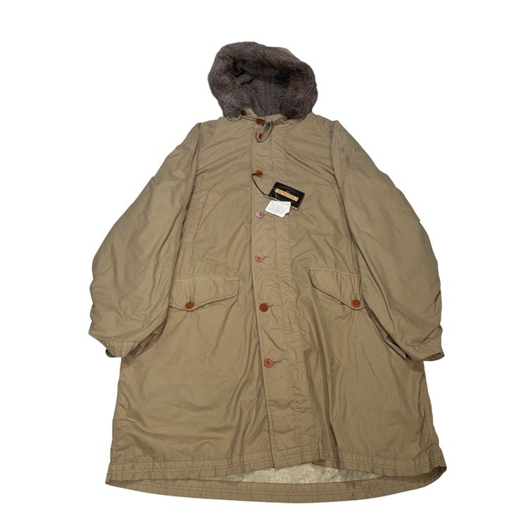 Cp Company 1992 Real Rabbit Fur Removable Padded Liner Beige Jacket image 1
