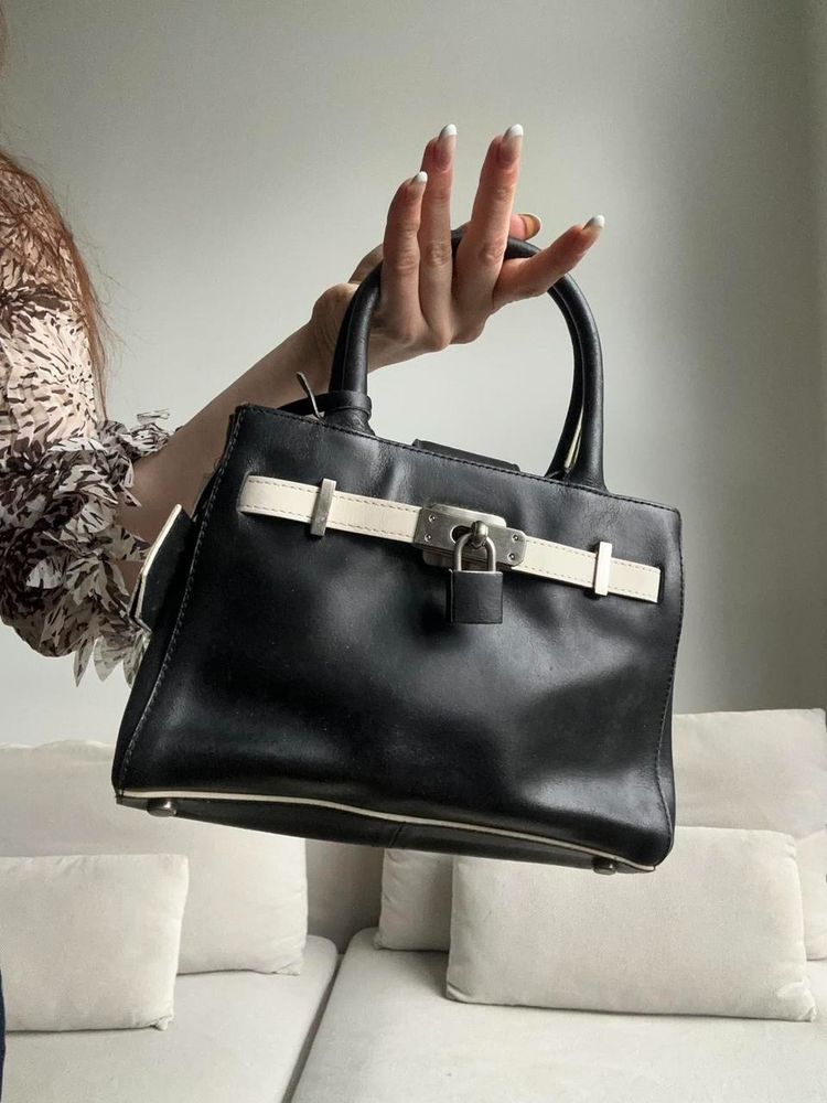 Black Mini Handbag with Padlock