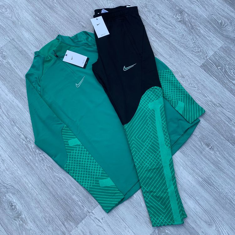 Nike Strike Dri Fit Tracksuit Half Zip Track Top Pants Bottoms Set - Green [S]