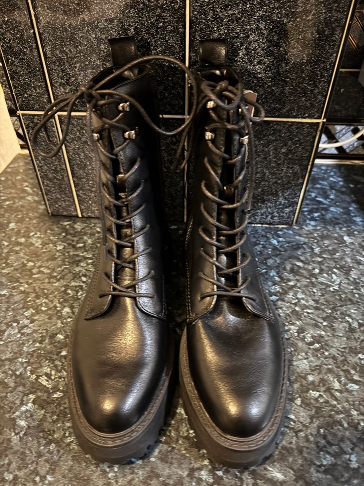 black lace-up boots 2