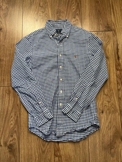 Ralph Lauren Blue And White Checkered Shirt