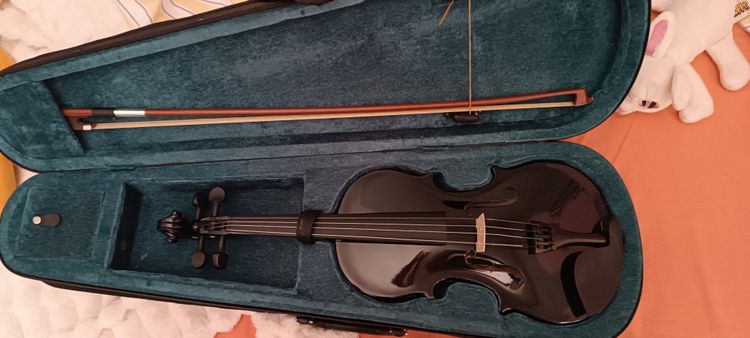 Black Violin With Case And Bow image 1