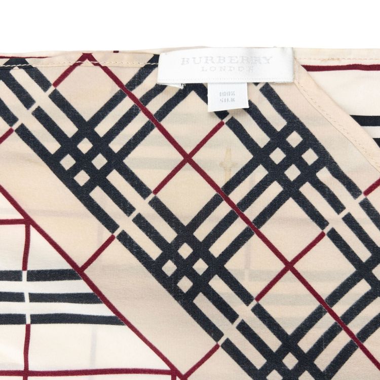 Vintage 2000s Burberry Nova Check Silk Scarf 7