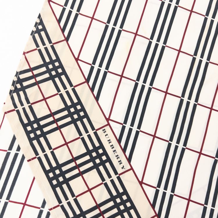 Vintage 2000s Burberry Nova Check Silk Scarf 5