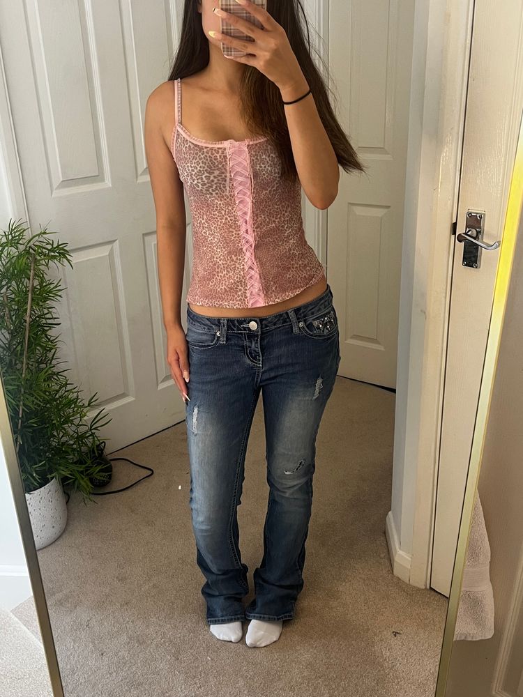 2000s y2k vintage denim flared bootcut jean