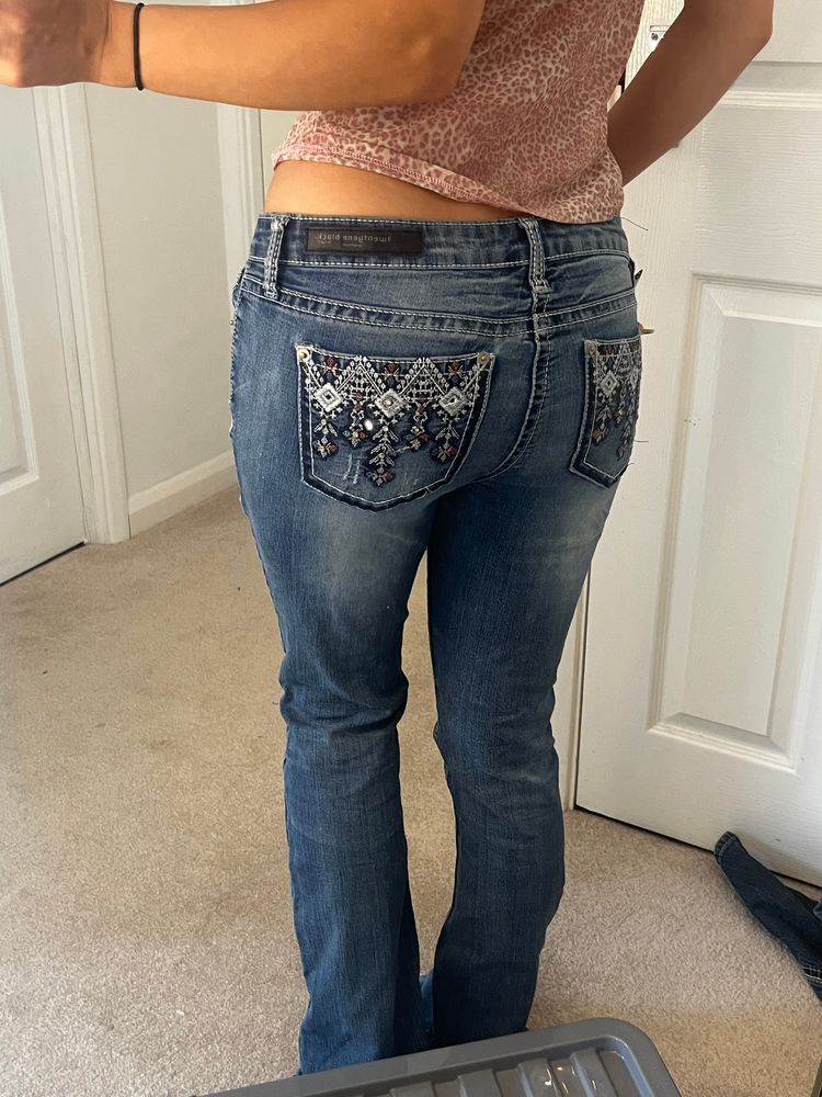 2000s y2k vintage denim flared bootcut jean 3