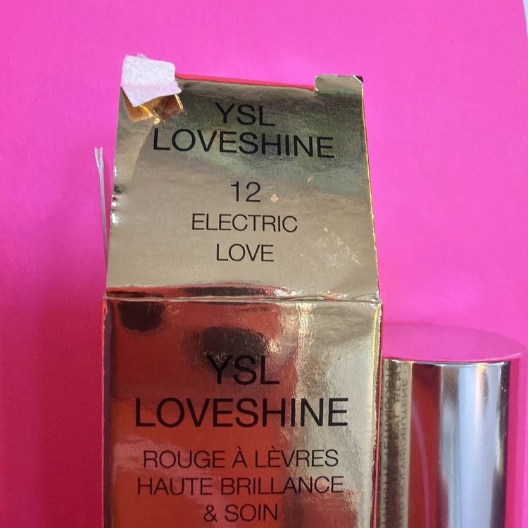 YSL Loveshine High-Shine Caring Lipstick 12 electric love Pink BNIB image 3