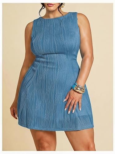 Blue Sleeveless Dress image 2