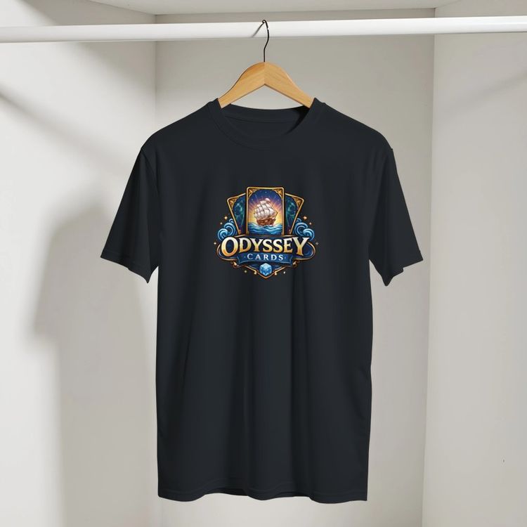 Black T-Shirt With Odyssey Cards Logo